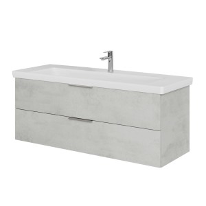 Steinkamp Waschtischunterschrank Living 2.0, hellgrau, mit Villeroy & Boch Subway 3.0 Waschtisch.