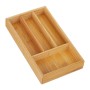 Relaxdays Schubladenorganizer Bambus Natur 4 Fächer 28 cm x 16 cm x 4 cm