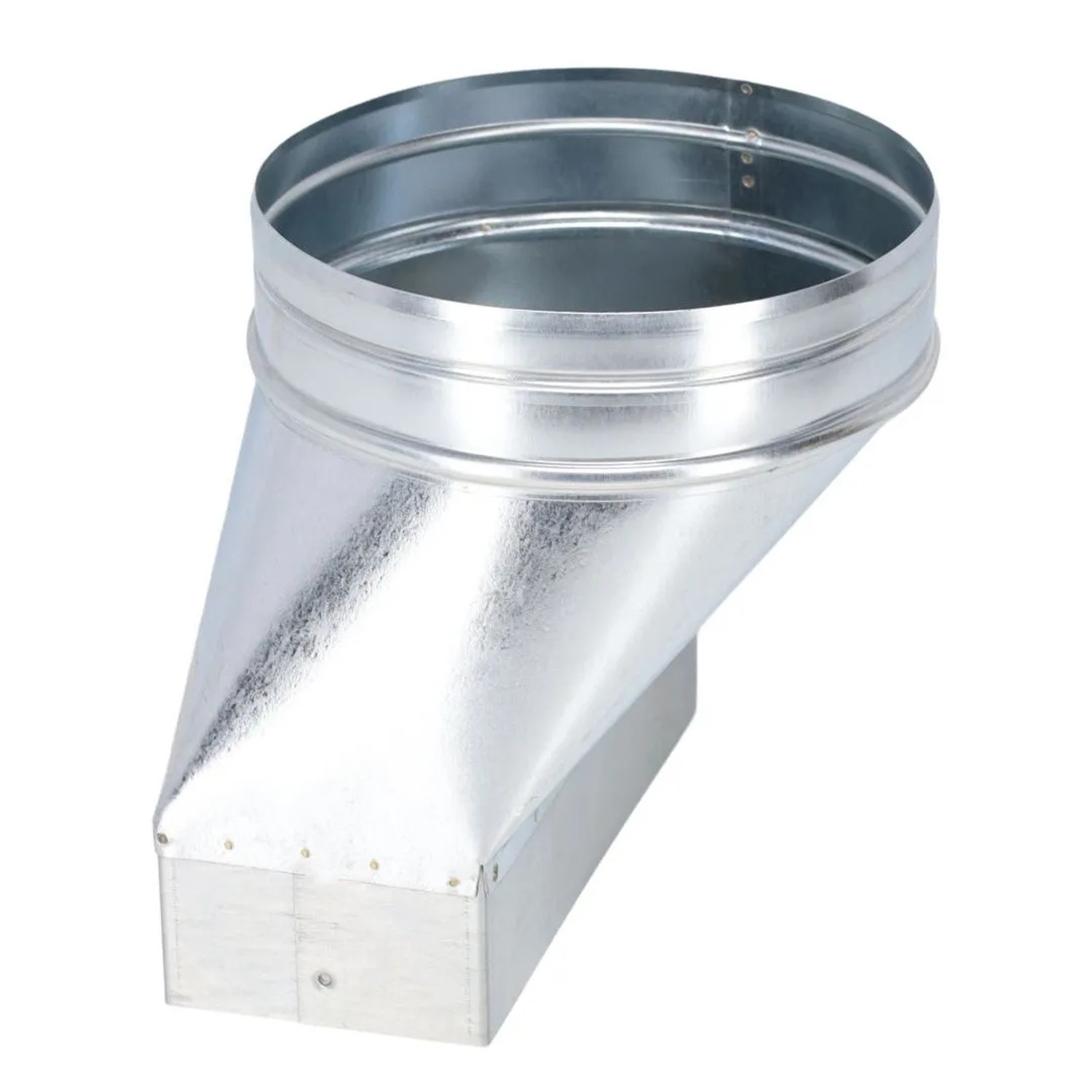 Subtiel Flachkanal Adapter 200 x 90 mm Auf Ø 180 mm Asymmetrisch