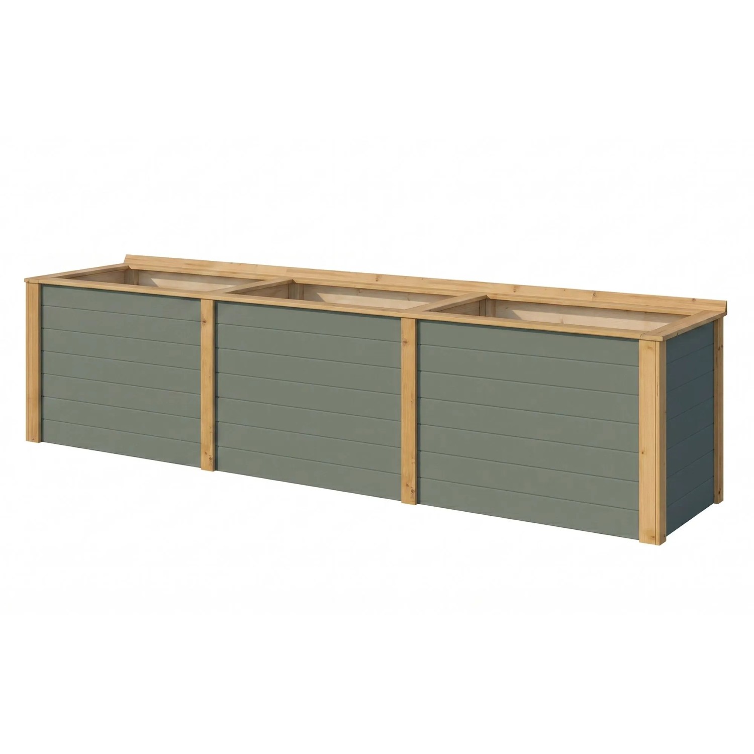 Weka Hochbeet Killarney 300 cm Grau-Grün/Eiche