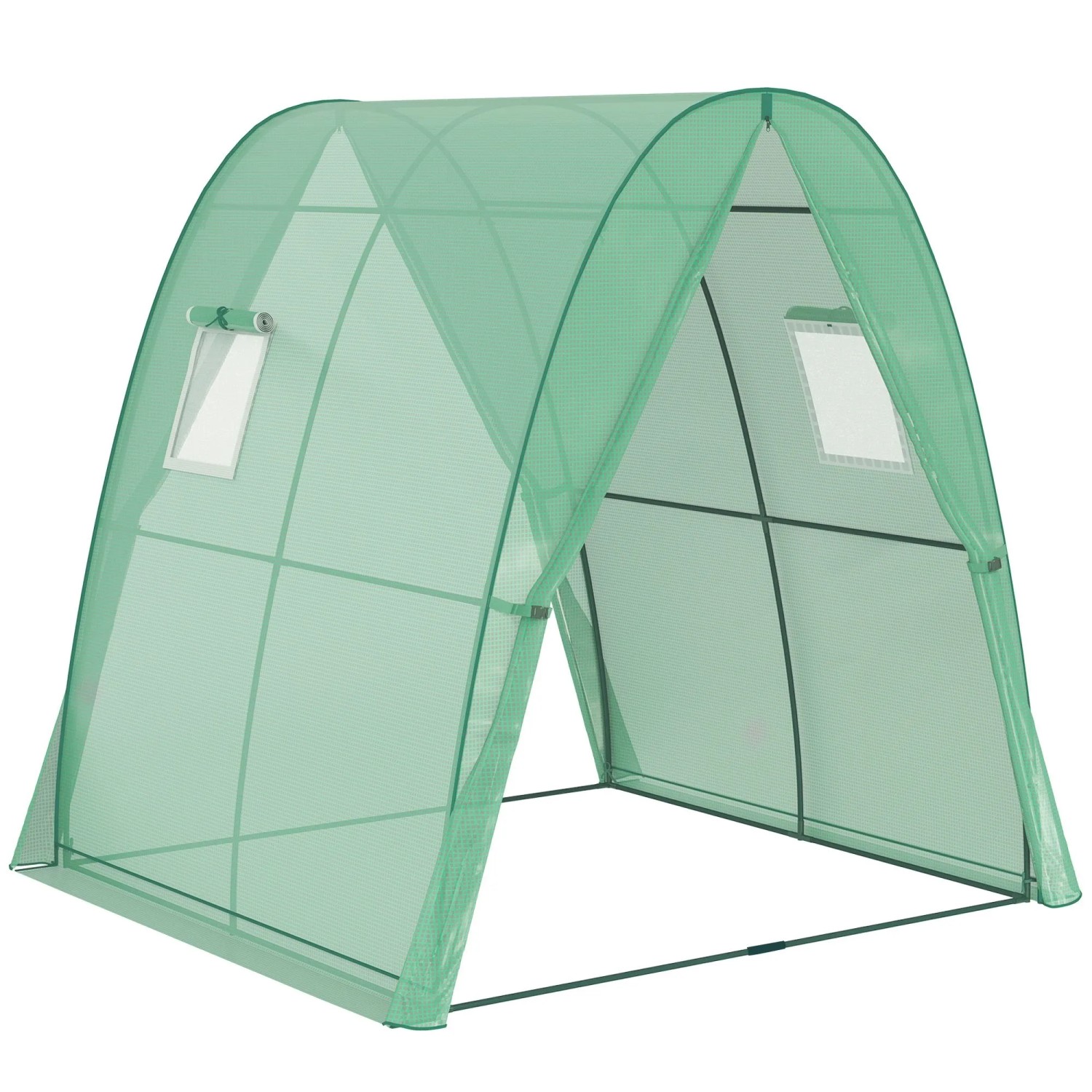 Furnicato Bogen-gewächshaus Mit Sandsäcken 18x18x2 M Grün