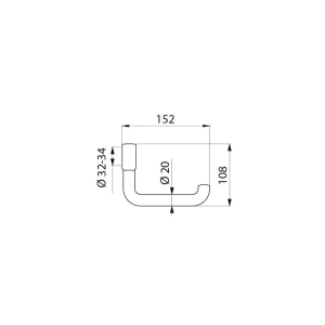 Delabie WC-Papierhalter für Stützgriff Ø 32–34 mm Nylon weiß