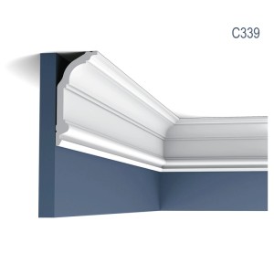 ORAC DECOR C339 LUXXUS Zierleiste, 14 m Set, weiße Stuckleiste für Wand und Decke.