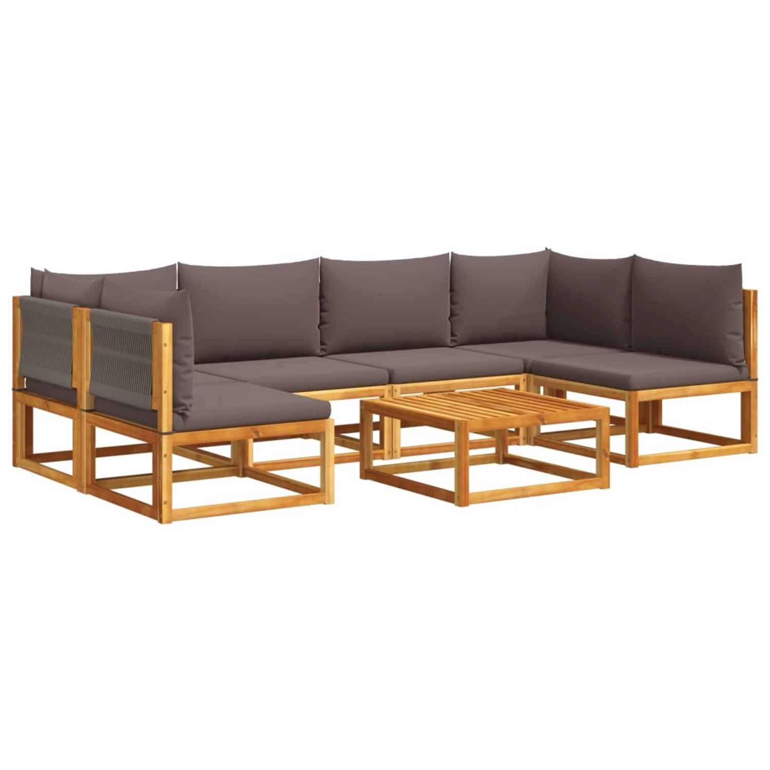 vidaXL 7-tlg. Garten-Sofagarnitur mit Kissen Massivholz Akazie günstig online kaufen
