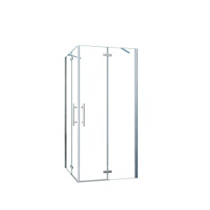 Duschparadies Duschkabine Eckeinstieg 76 x 76 x 195cm Duschabtrennung Duschwand 6mm Nano Glas Dusche