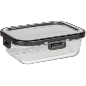 Wenko Glas Frischhaltedose Steel Black Outdoor Kitchen, 0,6 l. Rechteckige Dose mit Deckel.