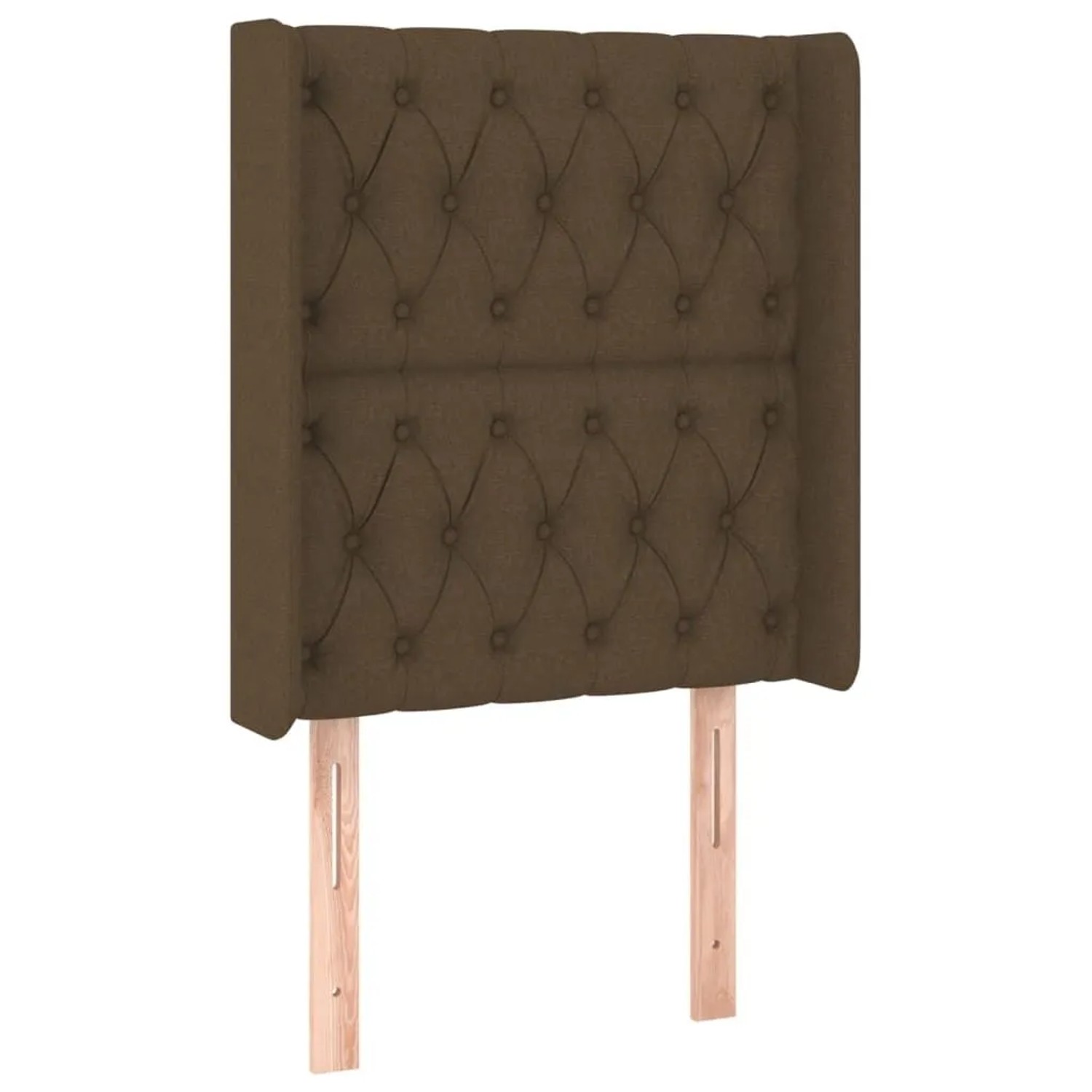 vidaXL Kopfteil mit Ohren Dunkelbraun 83x16x118/128 cm Stoff 3119893