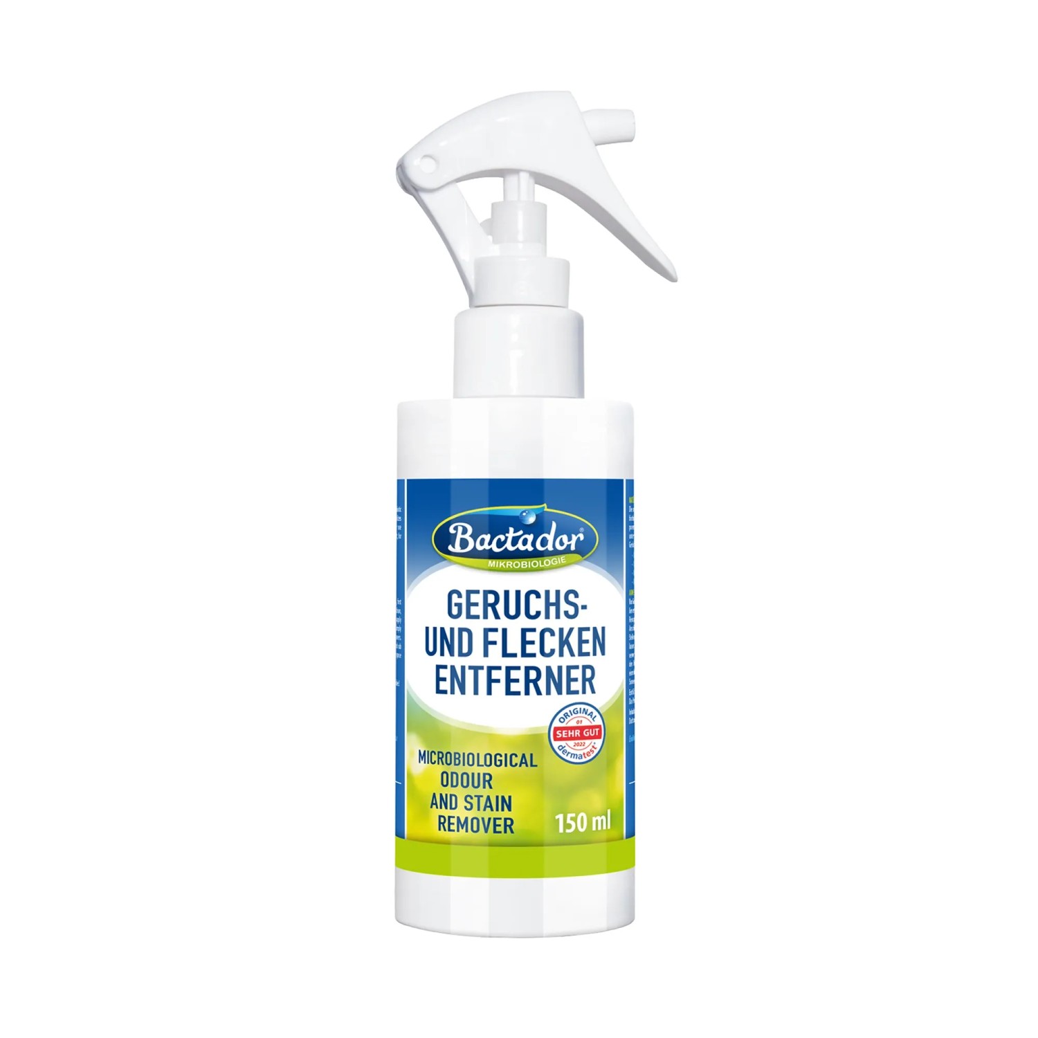 Bactador Geruchs- und Fleckenentferner Spray, 150 ml, für Haushalt und Tier, zur Reinigung.