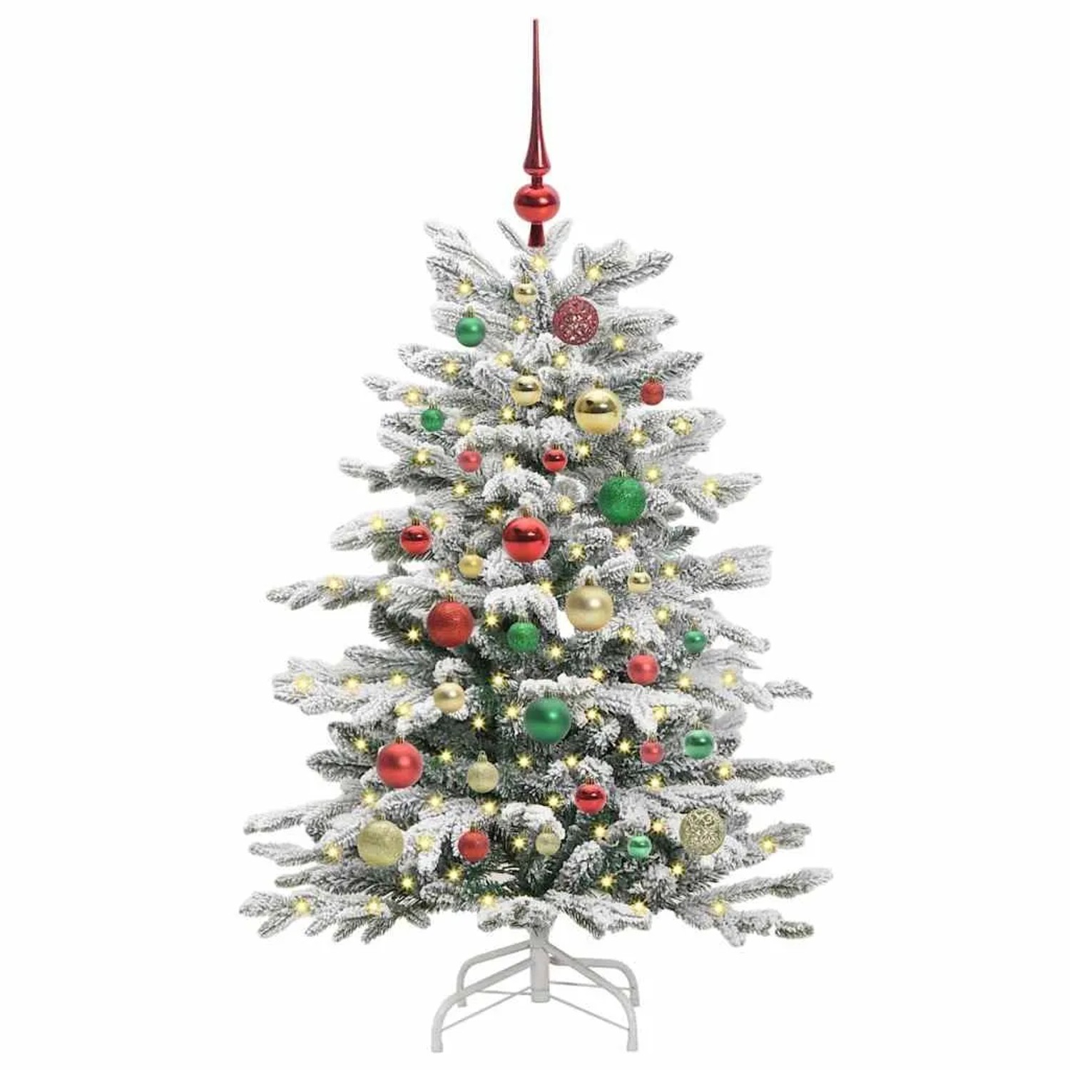 vidaXL Künstlicher Klappbarer Weihnachtsbaum Weiß 120 cm PE und PVC 3395630