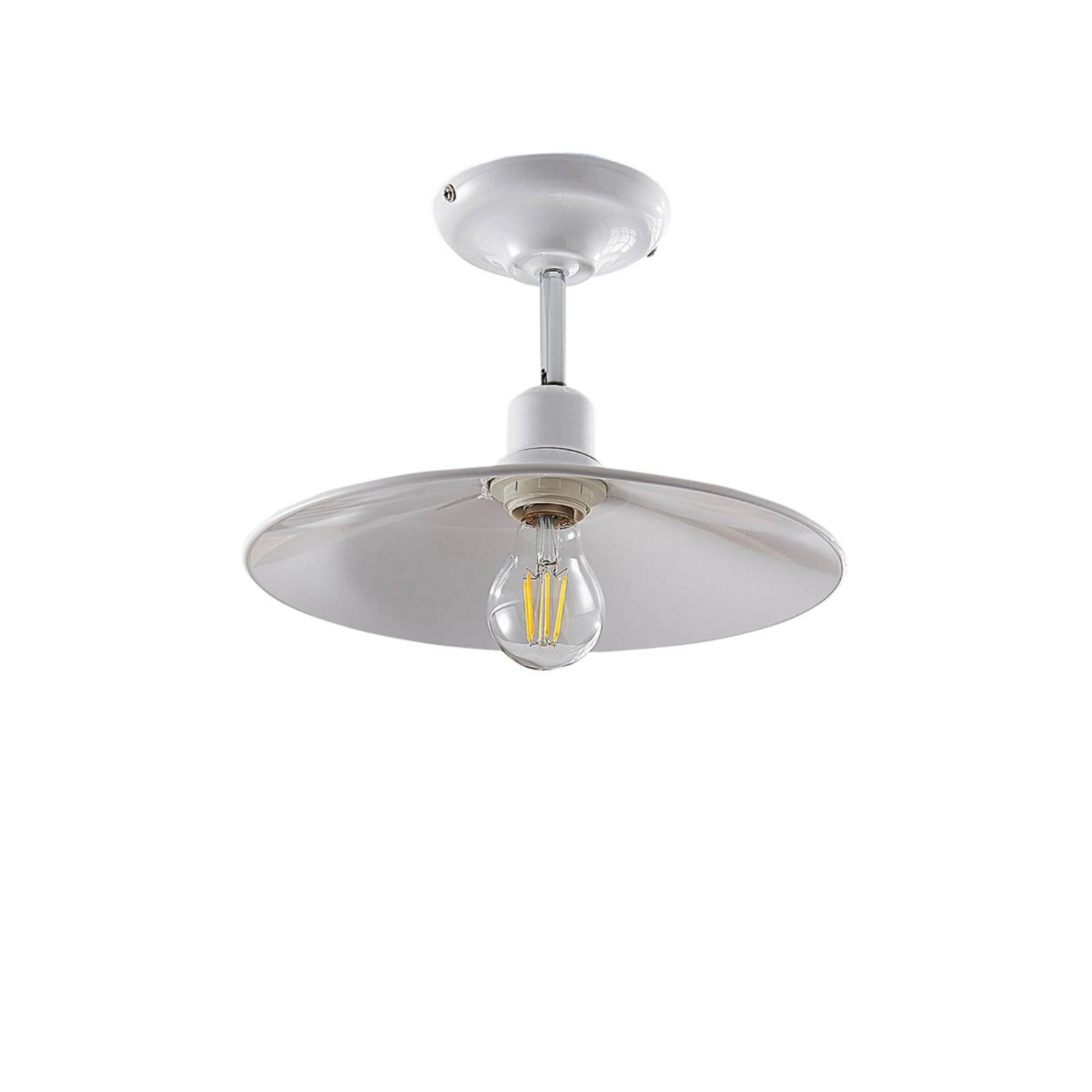 Lindby Deckenlampe Phinea 9621781 Retro Vintage Antik in Weiß aus Metall 1- günstig online kaufen