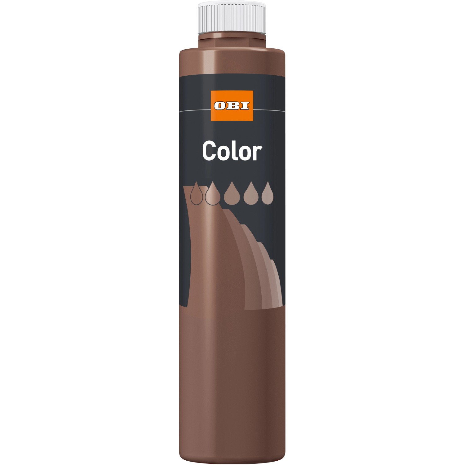 OBI Color Voll- und Abtönfarbe Dunkelbraun matt 750 ml