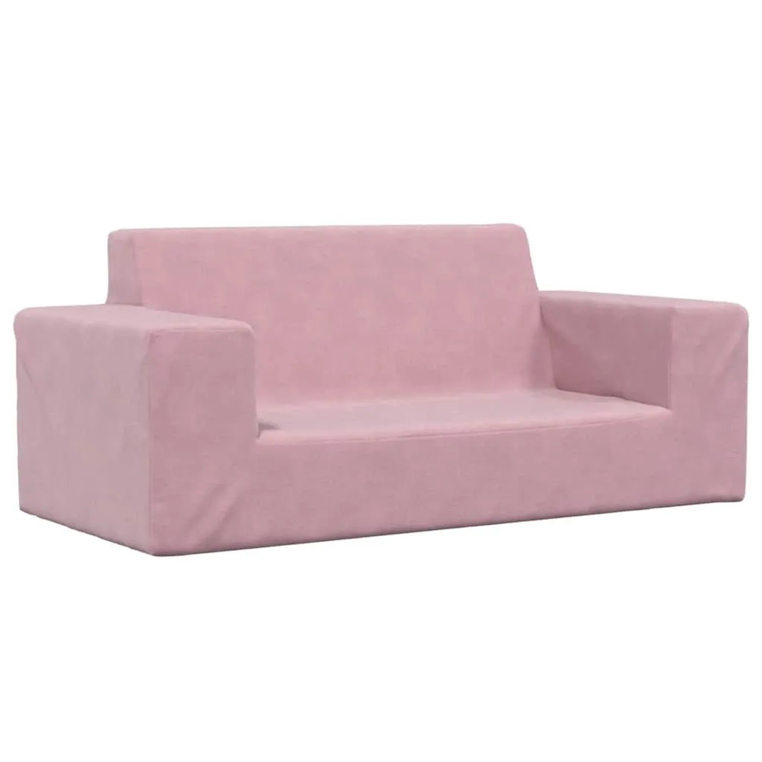 vidaXL Kindersofa 2-Sitzer Rosa Weich Plüsch 4104783
