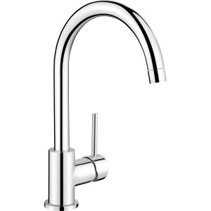 baliv Küchenarmatur KI-1030 Chrom, Einhebelmischer mit hohem, schwenkbarem Auslauf.