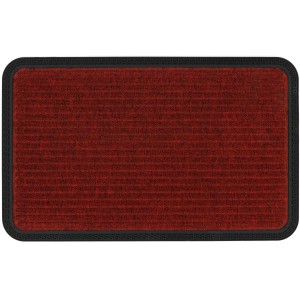 Rote Astra Fußmatte Border Star, 50x80 cm, mit schwarzem Rand. Schmutzfangmatte für den Innenbereich.