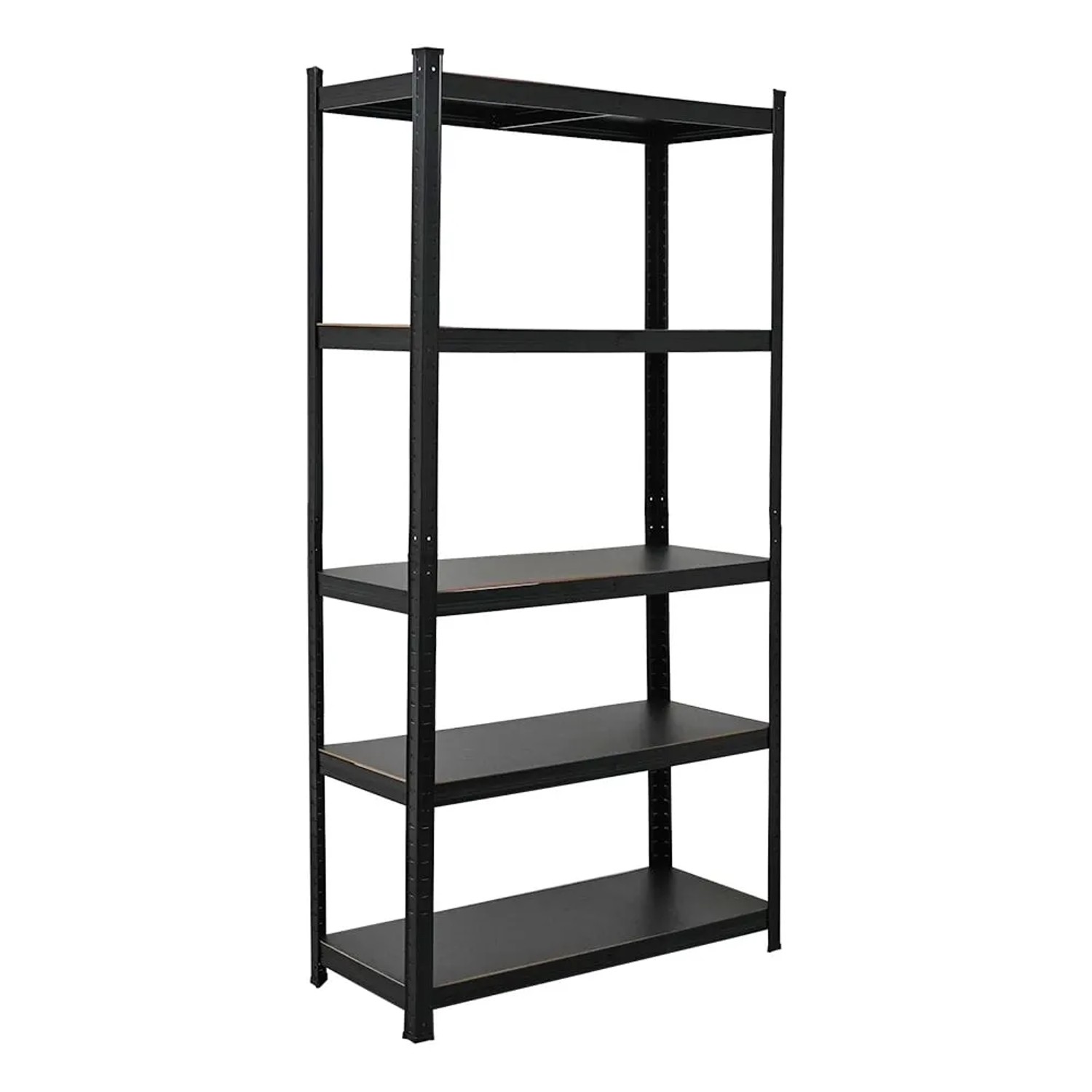 Étagère Industrielle Ragnar Noir Mat 180x45x45cm | Charge 100kg/Tablette | Pour Garage/Bureau