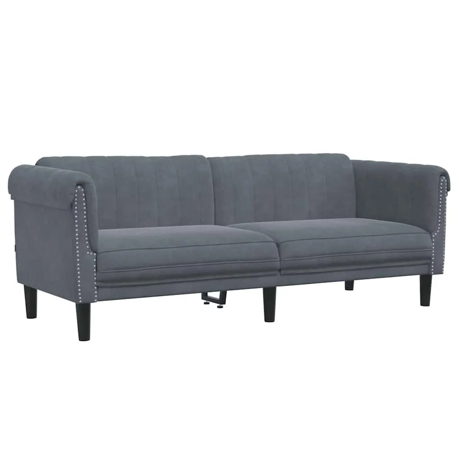 vidaXL Sofa 3-Sitzer Dunkelgrau Samt 372586