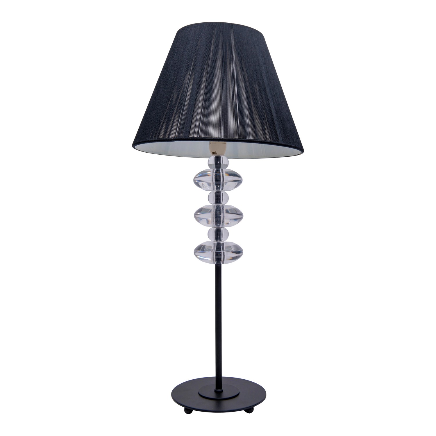 Näve Tischleuchte Amira Schwarz Ø 26 cm x 51 cm günstig online kaufen