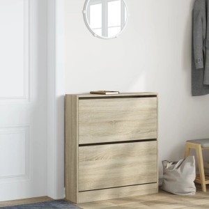 vidaXL Schuhschrank Sonoma-Eiche 80x21x87,5 cm Holzwerkstoff 839919