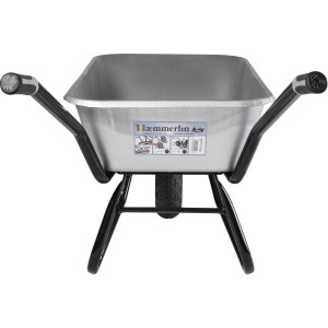 Haemmerlin Schubkarre Clipso, 120 l, verzinkt, mit Luftrad und Kippbügel. Ideal für Bau und Garten.