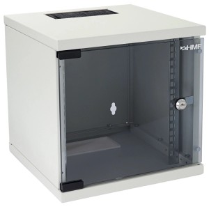 HMF 63406-07 Serverschrank Netzwerkschrank 6HE Wandgehäuse 10 Zoll Rack Lichtgrau