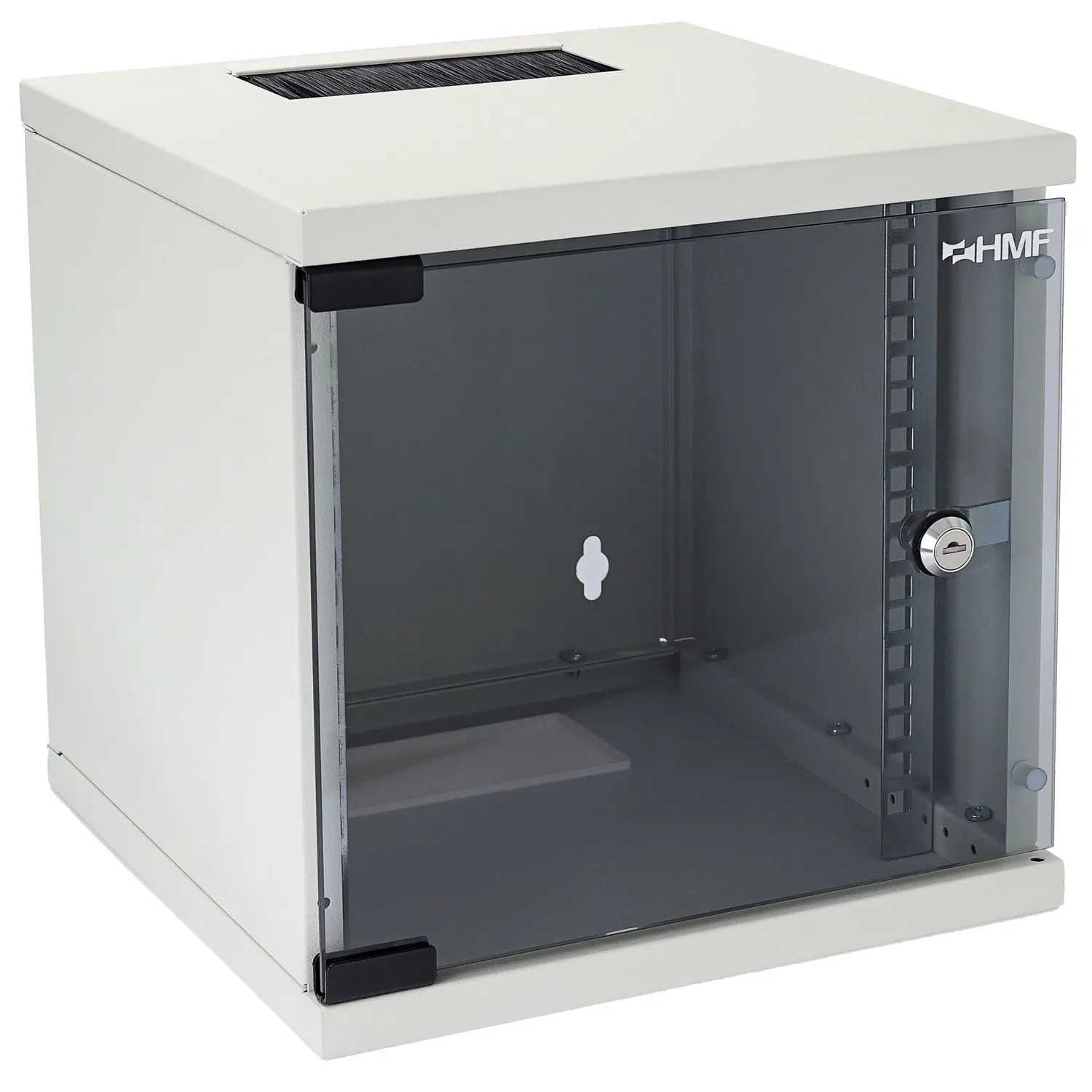 HMF 63406-07 Serverschrank Netzwerkschrank 6HE Wandgehäuse 10 Zoll Rack Lichtgrau