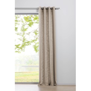 Beiger mydeco Ösenschal Balance, 300x135 cm, blickdichter Fenstervorhang.