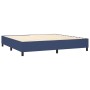 Blaues vidaXL Boxspringbett 200x200 cm mit Lattenrost. Bett für erholsamen Schlaf.