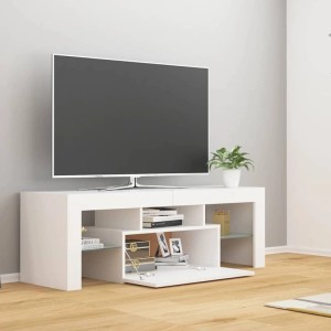 vidaXL TV-Schrank mit LED-Leuchten Weiß 120x35x40 cm 804346
