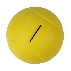 HMF 48910 Spardose Tennisball mit Schlüssel Durchmesser 10 cm Gelb