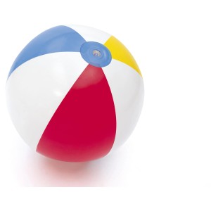 Bestway Wasserball Retro, Ø 51 cm, bunt mit blau, gelb, rot und weiß.