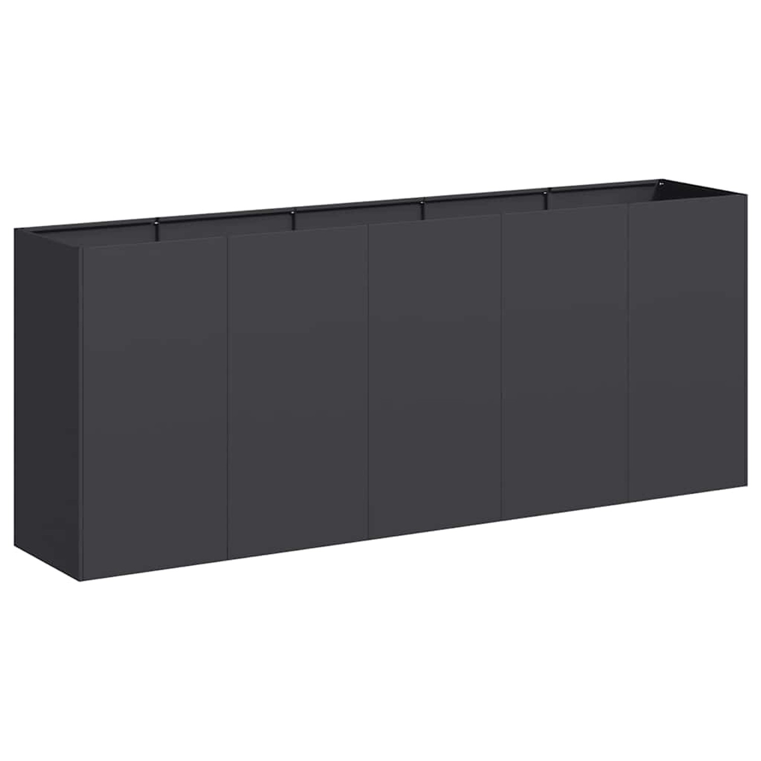 vidaXL Pflanzkübel Schwarz 200x40x80 cm Kaltgewalzter Stahl 860724 günstig online kaufen