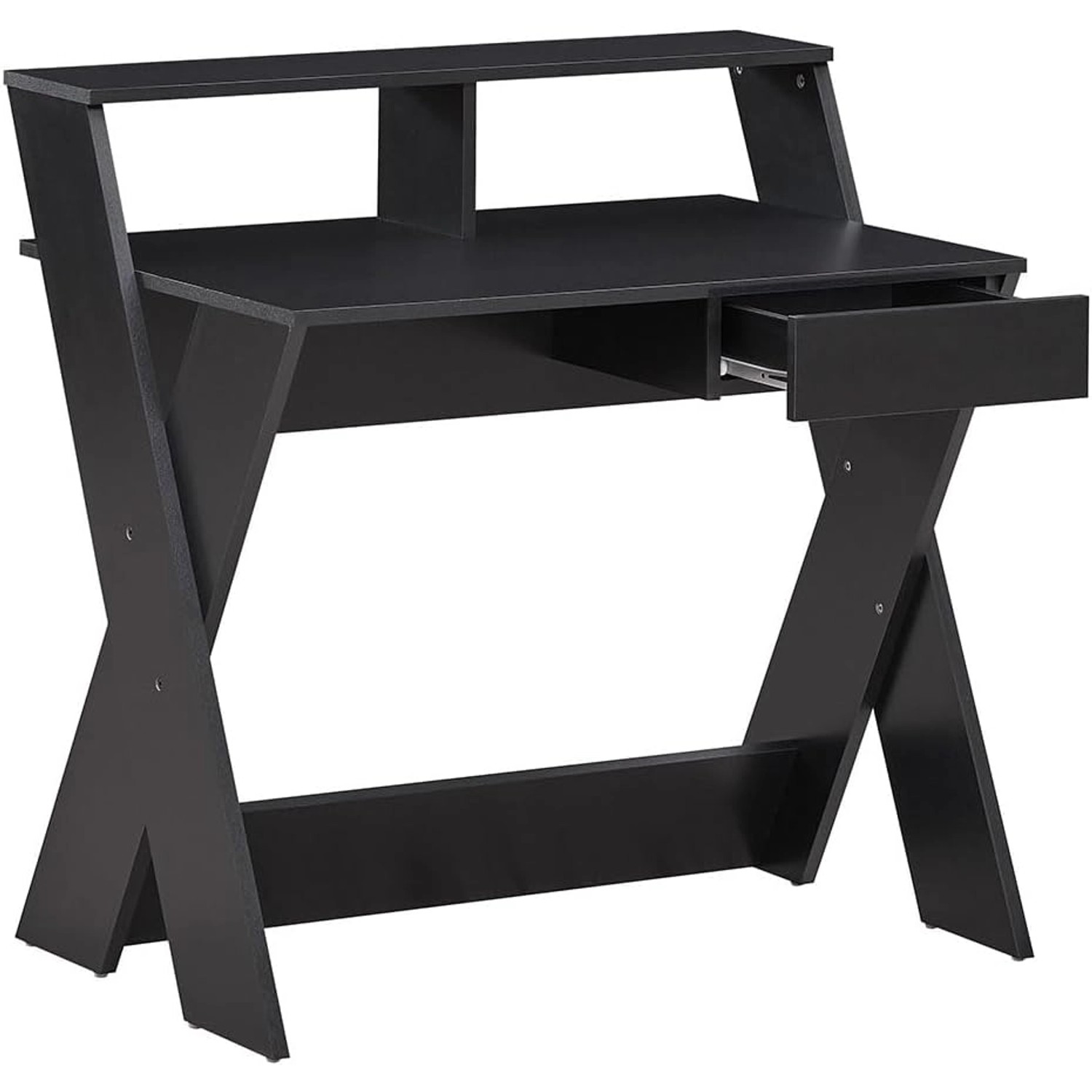 Costway Computertisch mit Schublade 90 x 61 x 94 cm Schwarz günstig online kaufen
