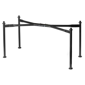 Schwarzer Deroma Standfuß für Cosmo Pflanzkasten, 33x66x33 cm.