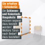 Kniestock-Baupaket mit silbernem Profil und weißer Tür, geeignet für Dachschrägen.