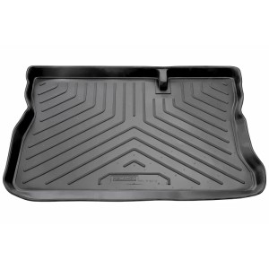 Schwarze Gummi Kofferraumwanne für Opel Corsa C (2000-2006) mit hohem Rand.