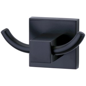 Fackelmann Doppel-Haken New York, schwarz, für Badhelfer – moderne Bad-Accessoires.