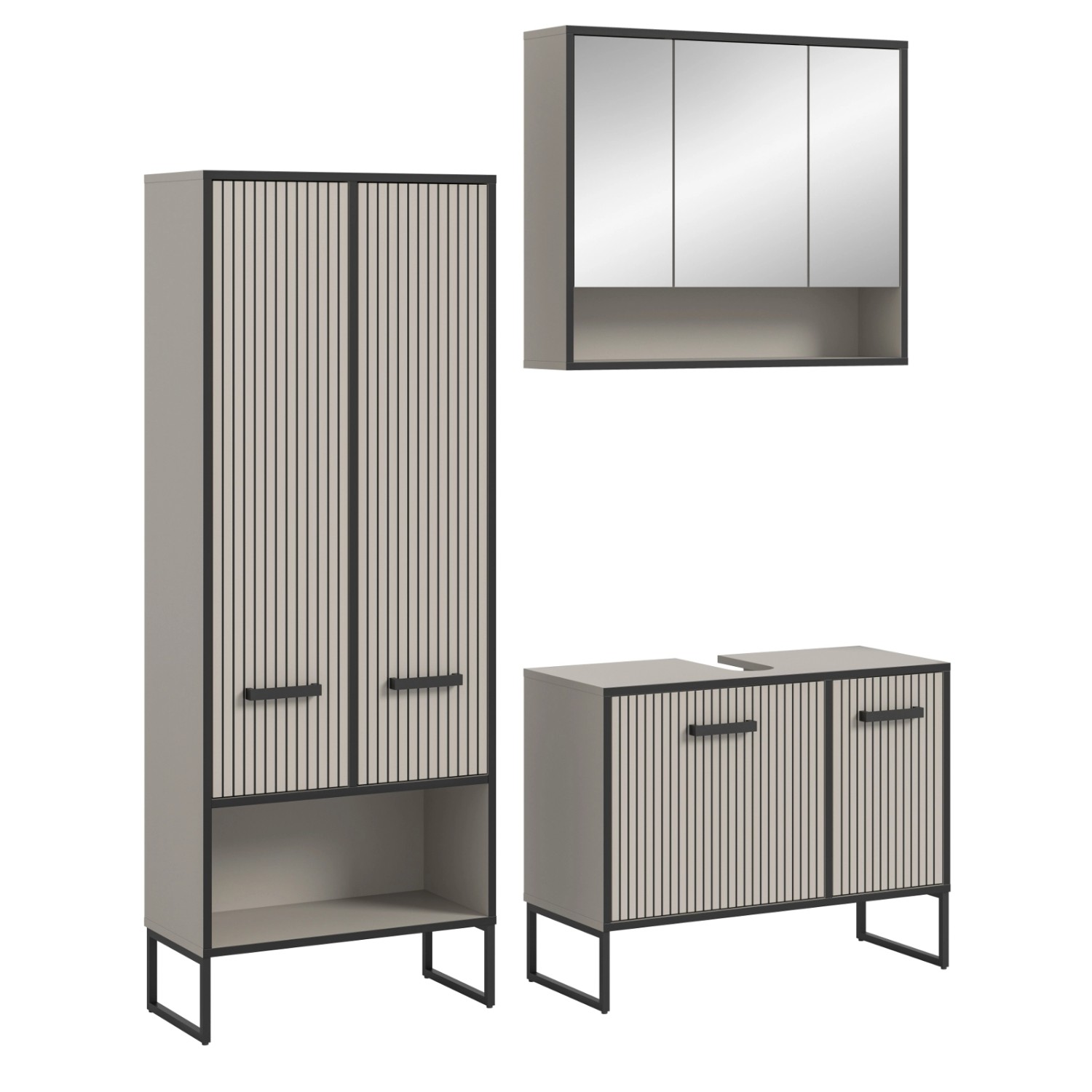 Inn.Furn Badmöbel Set 3-teilig in Sand 154 x 192 cm Scana günstig online kaufen