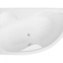 Weiße Bad Land MEGA Eckbadewanne 160x105 links aus Acryl, mit sichtbarem Ablauf. Modernes Design für Ihr Bad.