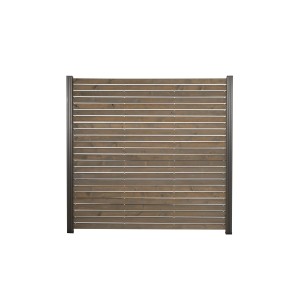 GartenLand Rhombus Zaun Craftwood, 180x180 cm, skandinavische Kiefer grau, ohne Pfosten.