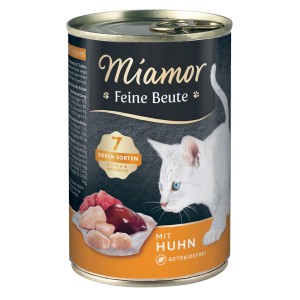 Miamor Feine Beute Huhn Katzen-Nassfutter Dose, getreidefrei, mit Huhn und Innereien.