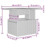 vidaXL Gartenmöbel: Schwarze Sofagarnitur aus Poly Rattan mit Maßen.