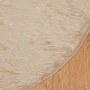 Beiger, runder Kunstfellteppich (Ø 200 cm) der Marke vidaXL. Flauschiger Teppich für Wohnräume.