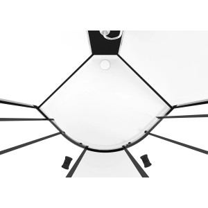 Aurlane Komplettdusche Black & White, 85x85x200 cm, Eckeinstieg mit Schiebetüren, Aluminiumrahmen mattschwarz.