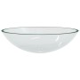 Transparentes Glas Waschbecken, 50x37x14 cm, für moderne Badezimmer.
