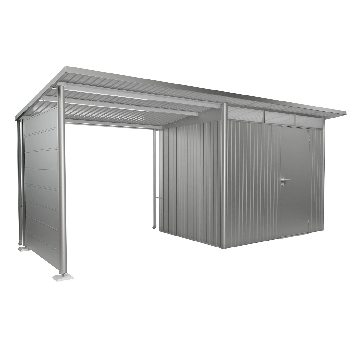 Biohort Seitenwand für Seitendach zu AvantGarde A2, A6 Silber-Metallic