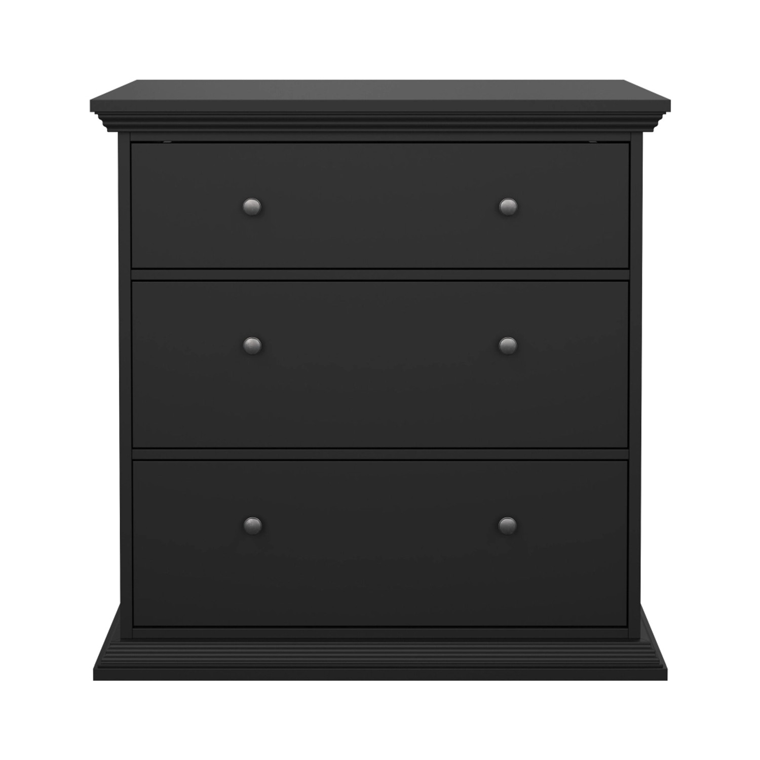 ebuy24 North Kommode 3 Schubladen Schwarz Matt günstig online kaufen