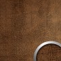 WALLFACE Wandpaneel in Kupfer-Braun mit Leguanleder-Optik, strukturiert und glänzend.