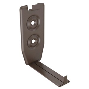 Zambelli Verstellwinkel für Stirnbretthalter, kupferbraun, aus verzinktem Stahl für halbrunde Metall-Dachrinnen.