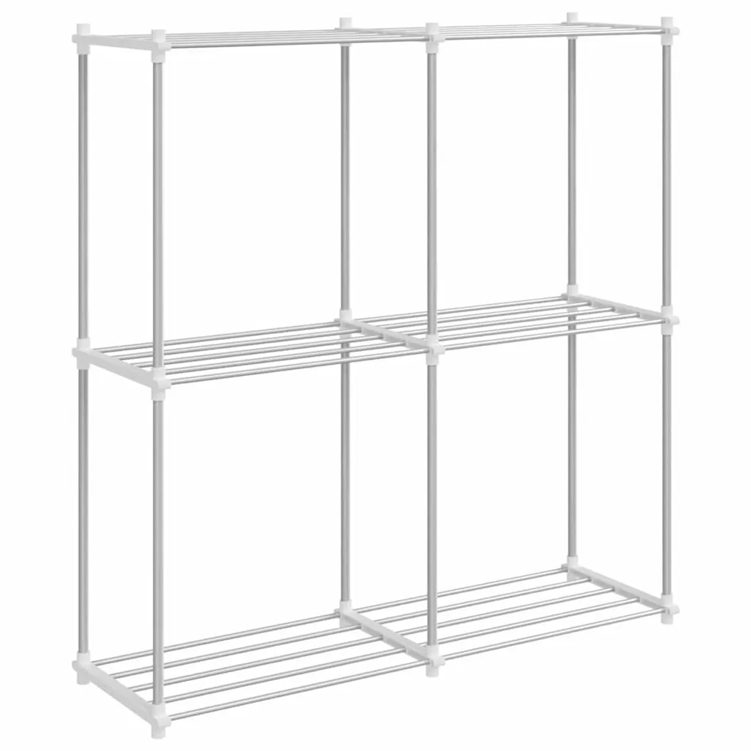 vidaXL Rohregal mit Speicher Weiß 86 x 27 x 90 cm Aluminium 42020136