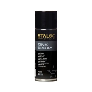 Schwarze Staloc Zink-Spray Dose 400 ml für Langzeit-Korrosionsschutz und Rostschutzgrund.